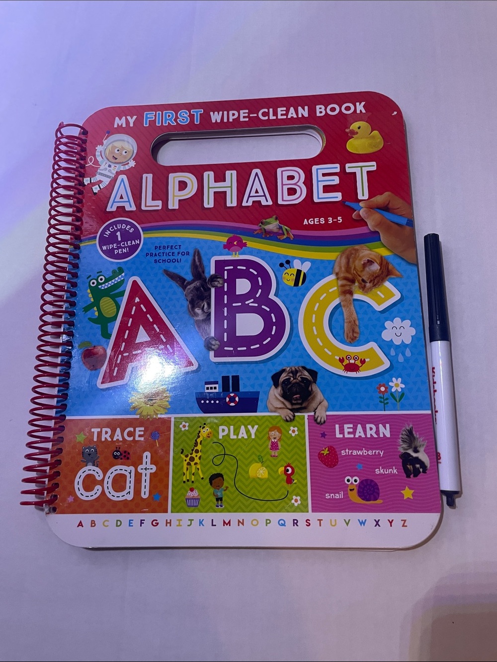 My First Wipe-Clean Alphabet Book - Red & Blue Learning Fun